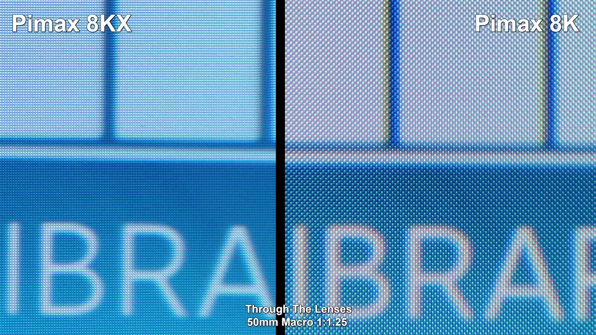 Bildvergleich zwischen der 8K X und 8K. Die 8K X nimmt zwei 4K-Bilder nativ an, die 8K nur 2.560 mal 1.440 Pixel. Bild: Pimax